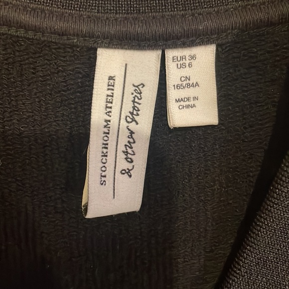 & Other Stories Stockholm Atelier Women’s Black Cropped Jacket Size 6 - Picture 6 of 8